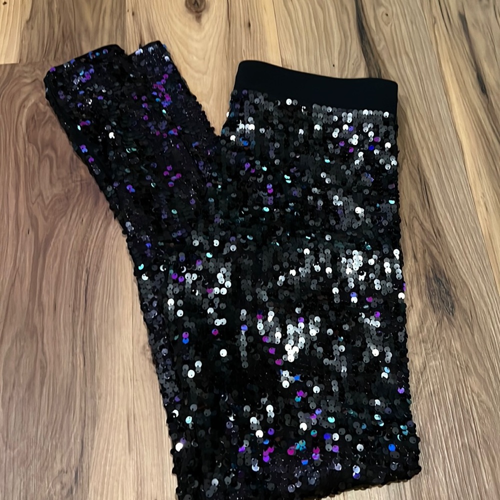 Express black sequin legging